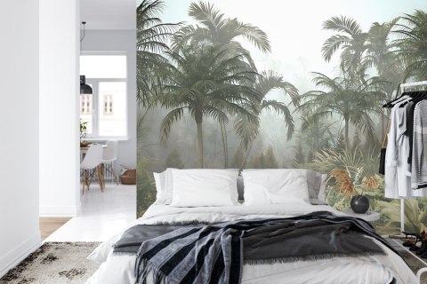 Fototapeta Tropical Trees And Leaves For Digital Printing Wallpaper, Custom Design Wallpaper - 3D