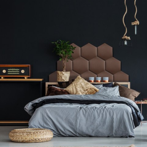 Panel Tapicerowany Brązowy