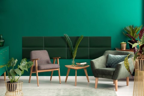 Panel Tapicerowany Butelkowa Zieleń