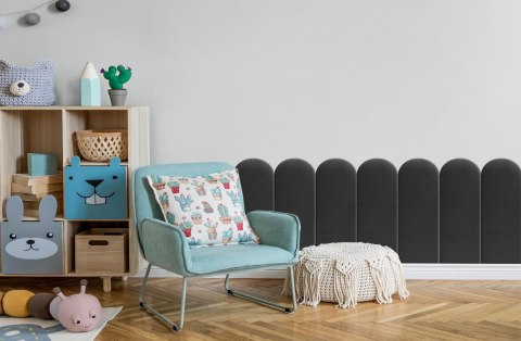 Panel Tapicerowany Grafitowy 20cm