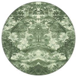 Fototapeta Okrągła Do Lasu Na Zielono