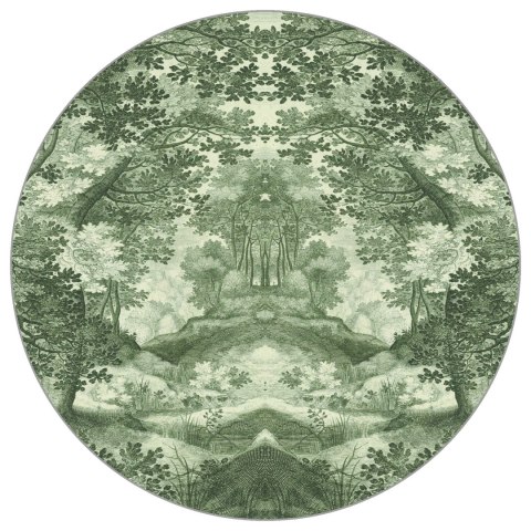 Fototapeta Okrągła Do Lasu Na Zielono