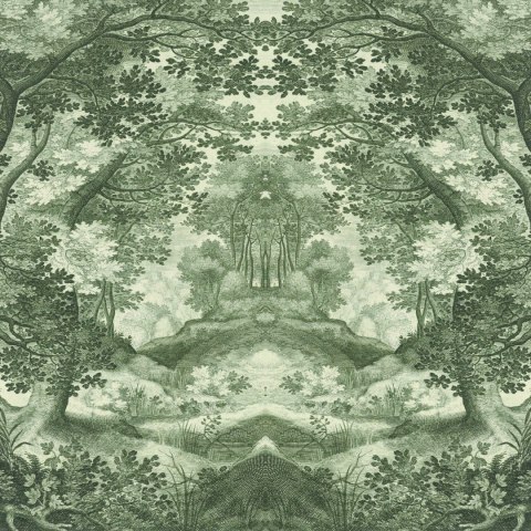 Fototapeta Okrągła Do Lasu Na Zielono