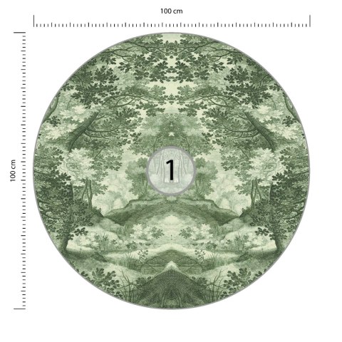 Fototapeta Okrągła Do Lasu Na Zielono