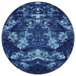 Fototapeta Okrągła Do Lasu W Kolorze Niebieskim