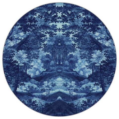 Fototapeta Okrągła Do Lasu W Kolorze Niebieskim