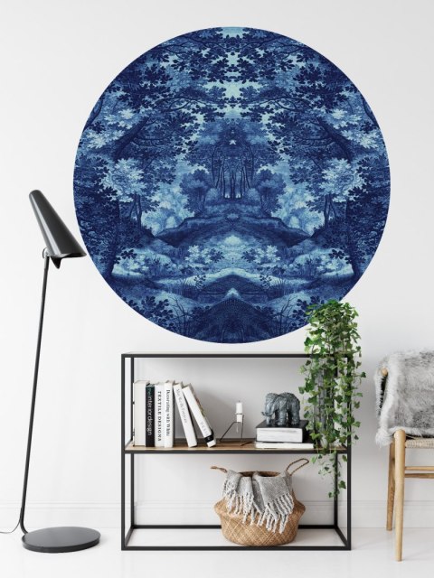 Fototapeta Okrągła Do Lasu W Kolorze Niebieskim