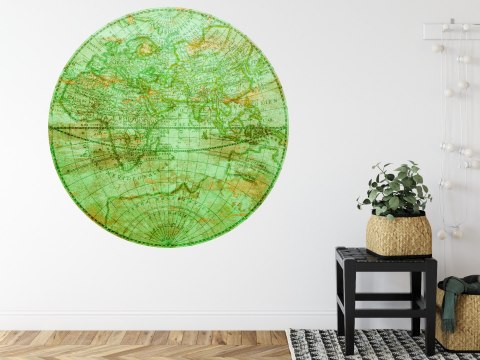 Fototapeta Okrągła Mappa Mundi Wschód