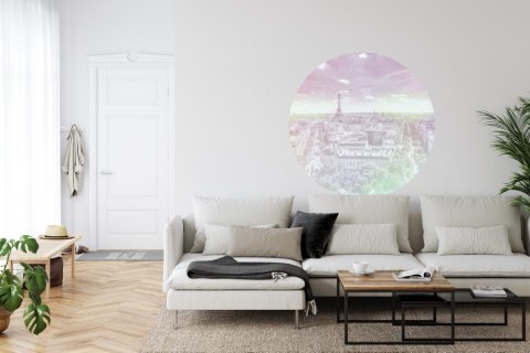 Fototapeta Okrągła Paryski Półton