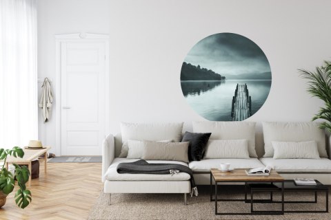 Fototapeta Okrągła Widok Na Jezioro Z Molo Pier Ii Autorstwa George'a Digalakisa