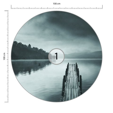 Fototapeta Okrągła Widok Na Jezioro Z Molo Pier Ii Autorstwa George'a Digalakisa