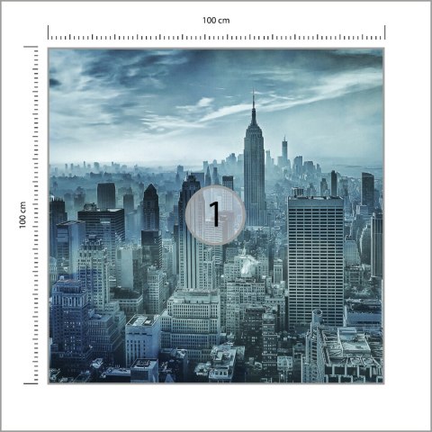 Fototapeta Kwadratowa Hazy Gotham Autorstwa Stefena Schilbe