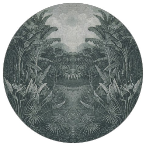Fototapeta Okrągła Czarna Dżungla