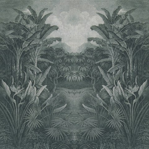 Fototapeta Okrągła Czarna Dżungla