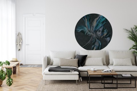 Fototapeta Okrągła Floralis W Negatywie