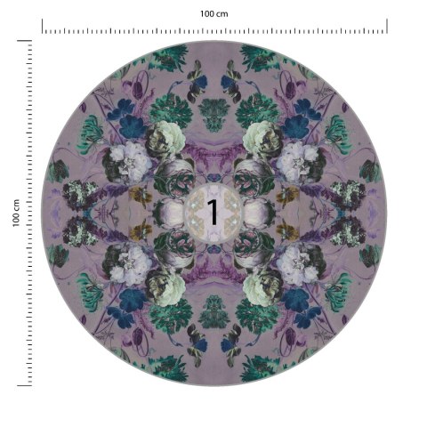 Fototapeta Okrągła Kaleidabluma W Negatywie