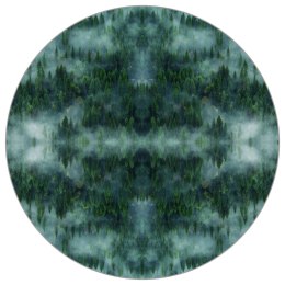 Fototapeta Okrągła Krajobraz Leśny