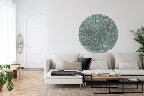Fototapeta Okrągła Mapa Paryża