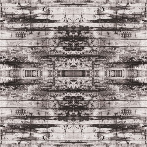 Fototapeta Okrągła Miejski Kalejdoskop W Trybie Monochromatycznym