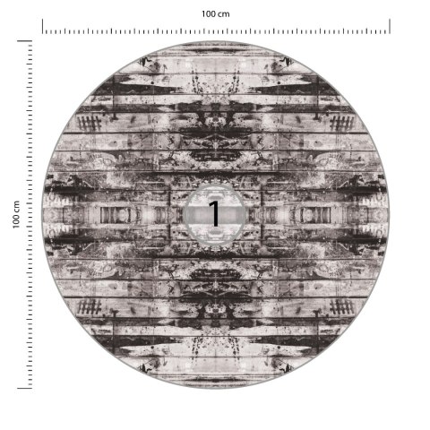 Fototapeta Okrągła Miejski Kalejdoskop W Trybie Monochromatycznym