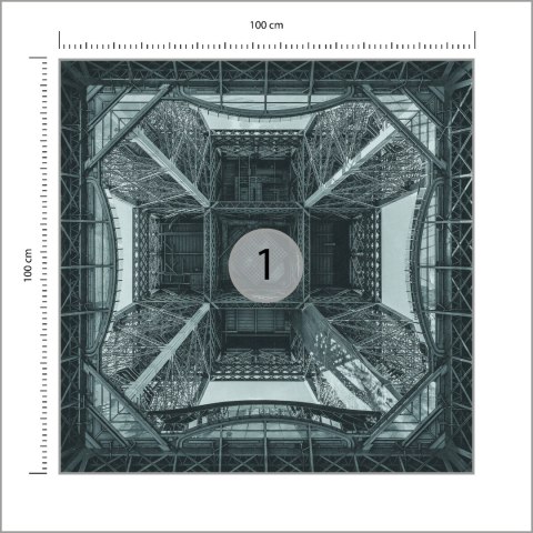 Fototapeta Kwadratowa Eiffla Autorstwa Georgesa Frianta