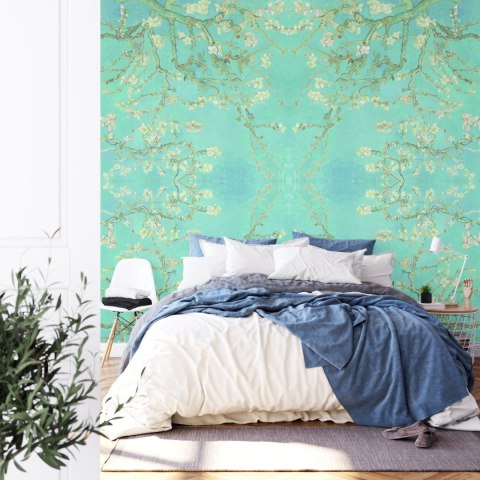 Fototapeta Kwadratowa Kwiaty Migdałów