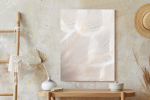 Plakat Abstrakcyjny Beżowy Dmuchawiec