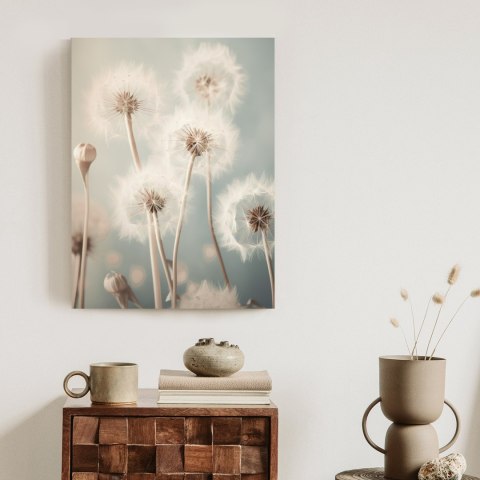 Plakat Delikatne Mniszki Na Pastelowym Tle