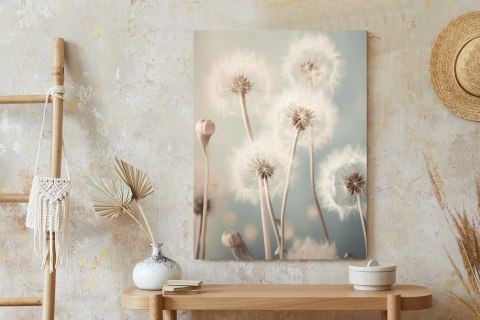 Plakat Delikatne Mniszki Na Pastelowym Tle