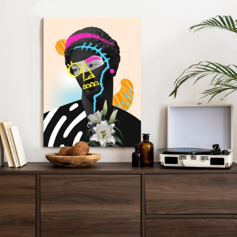 Plakat Antyczna Rzeźba Kolaż Współczesny