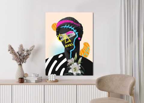 Plakat Antyczna Rzeźba Kolaż Współczesny