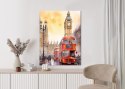 Plakat Autobus I Big Ben W Akwarelowym Londynie