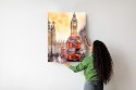 Plakat Autobus I Big Ben W Akwarelowym Londynie