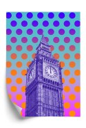 Plakat Big Ben W Stylu Pop Art Na Kolorowym Tle