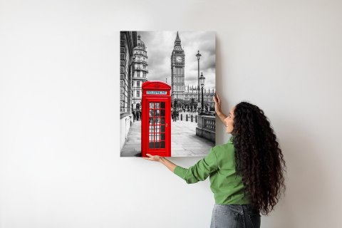 Plakat Big Ben W Tle Czerwonej Budki Telefonicznej