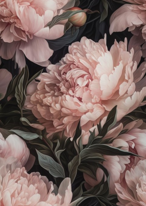 Plakat Bukiet Pastelowych Piwonii W Różowym Kolorze