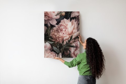 Plakat Bukiet Pastelowych Piwonii W Różowym Kolorze