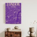 Plakat Centrum Londynu Na Fioletowej Mapie