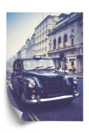 Plakat Czarna Taksówka W Stylu Retro