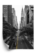 Plakat Czarno Biała Ulica Manhattanu W Nowym Jorku