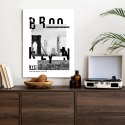 Plakat Czarno Biały Kolaż Brooklyn Nyc