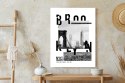 Plakat Czarno Biały Kolaż Brooklyn Nyc