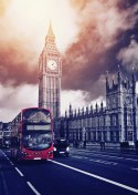 Plakat Czerwony Autobus I Pałac Westminsterski
