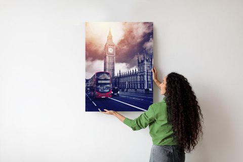 Plakat Czerwony Autobus I Pałac Westminsterski