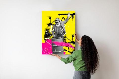 Plakat Dj W Miejskiej Dżungli - Kolorowy Kolaż