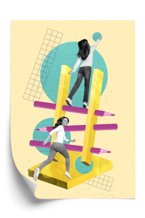 Plakat Droga Na Szczyt - Kolaż W Stylu Pop-Art