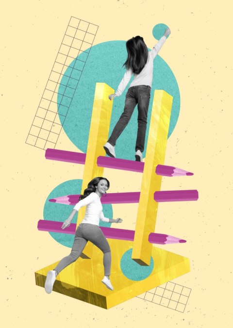 Plakat Droga Na Szczyt - Kolaż W Stylu Pop-Art