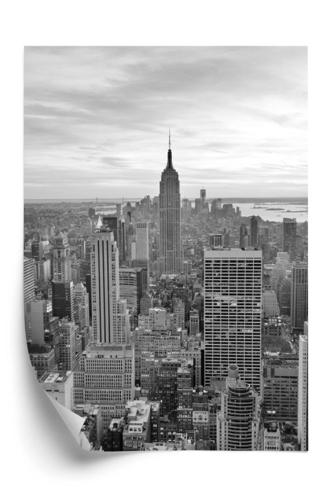 Plakat Empire State Building Czarno Biały Krajobraz