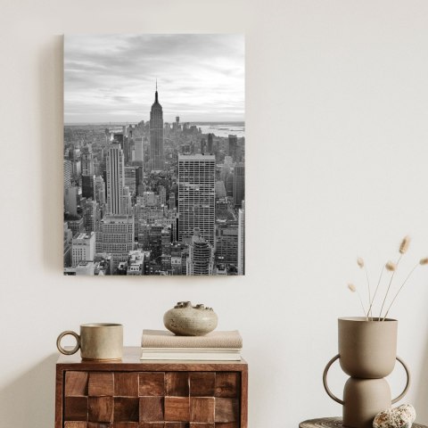 Plakat Empire State Building Czarno Biały Krajobraz