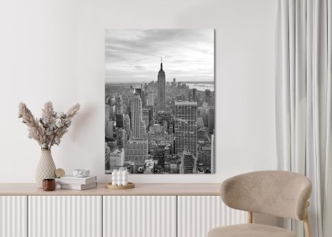 Plakat Empire State Building Czarno Biały Krajobraz